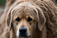 Chien emmêlé avant toilettage